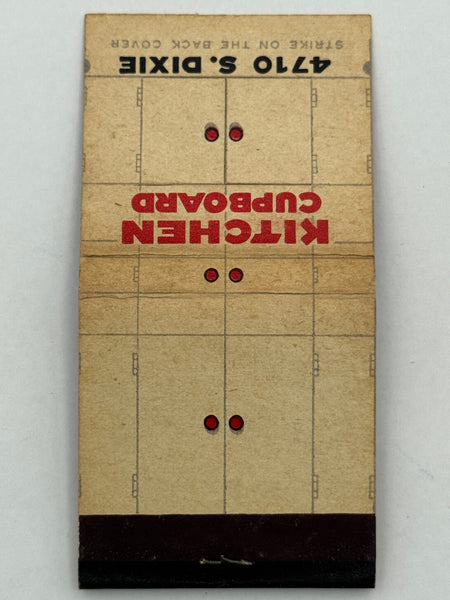 "Kitchen Cupboard" Dayton, OH Vintage Feature Matchbook with Knot-Hole Opening Doors Cover!