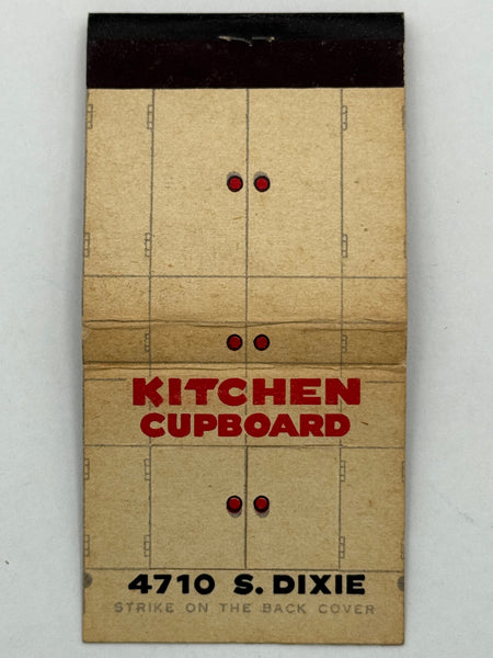 "Kitchen Cupboard" Dayton, OH Vintage Feature Matchbook with Knot-Hole Opening Doors Cover!