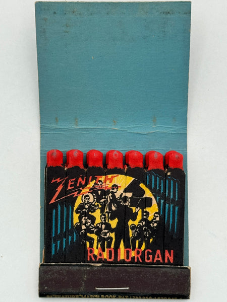 "Zenith Radiorgan" Vintage Feature Matchbook R