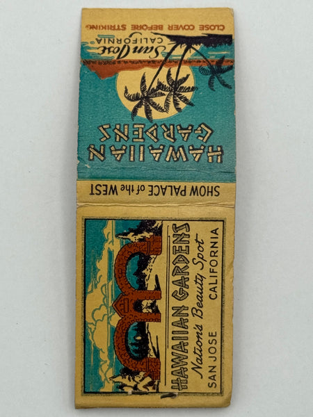 "Hawaiian Gardens" San Jose, CA Vintage Feature Matchbook