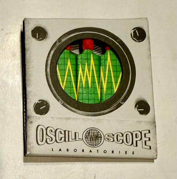 "Oscilloscope Laboratories" Retro Feature Matchbook with a Knot-Hole Cover!
