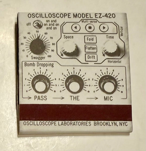 "Oscilloscope Laboratories" Retro Feature Matchbook with a Knot-Hole Cover!