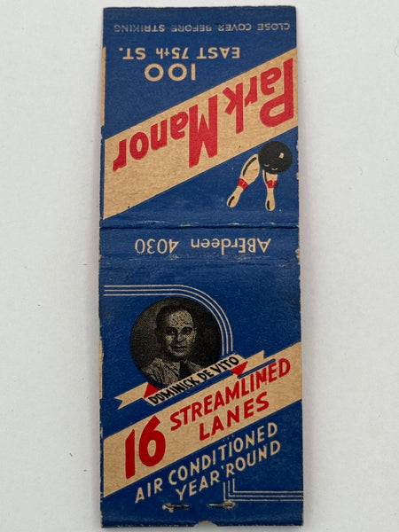 "Park Manor" NYC, NY Vintage Feature Matchbook
