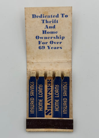 "Shawnee Federal Savings and Loan" Topeka, KS Vintage Feature Matchbook