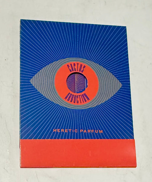 "Cactus Abduction Heretic Parfum" Giant Retro Feature Matchbook with a Knot-Hole Cover!
