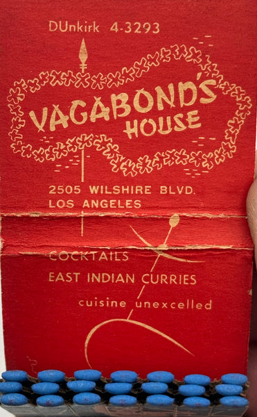 "Vagabond’s House" Los Angeles, CA Vintage Feature Matchbook B