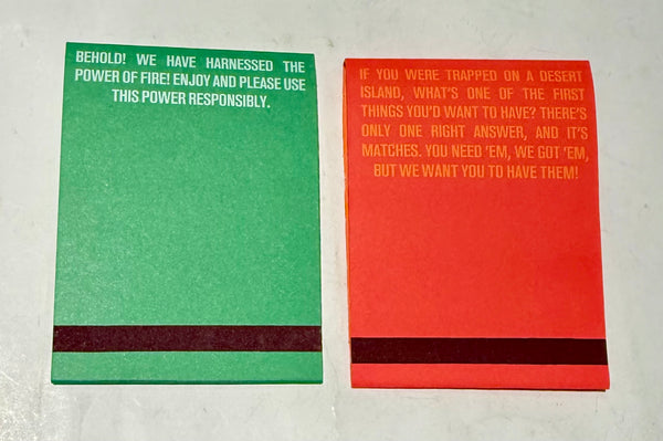 Lot of 2 "Houseplant Striking Matches" Retro Feature Matchbooks