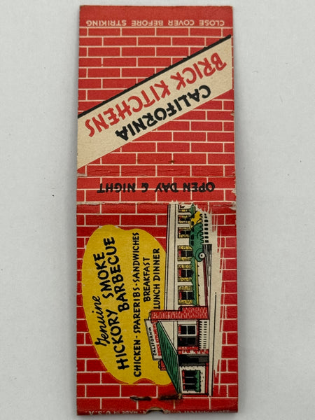 "California Brick Kitchens" Evanston, IL Vintage Feature Matchbook