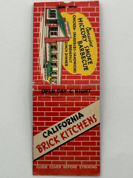 "California Brick Kitchens" Evanston, IL Vintage Feature Matchbook