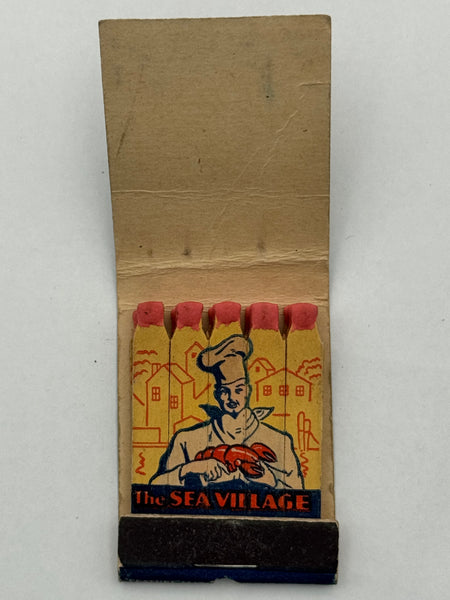 "The Sea Village" Stonington, CT Vintage Feature Matchbook with a Full-Length Cover!