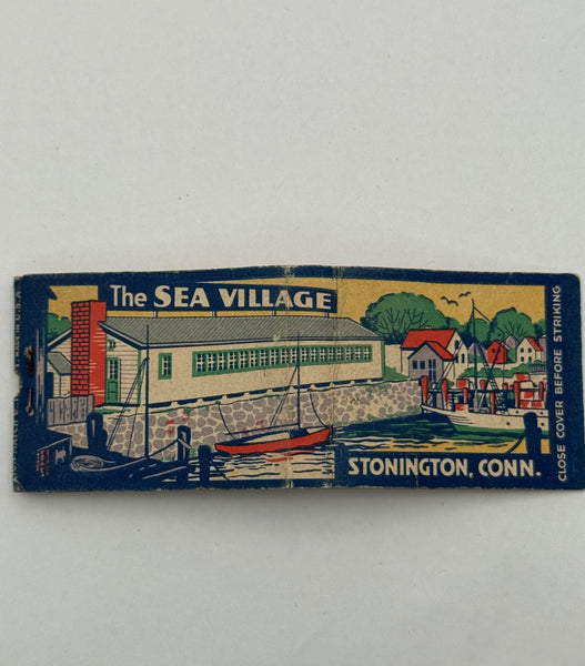"The Sea Village" Stonington, CT Vintage Feature Matchbook with a Full-Length Cover!