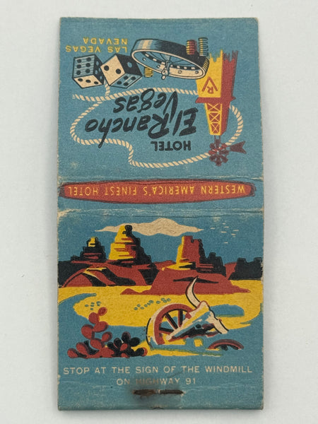 "Hotel El Rancho Vegas" Las Vegas, NV Vintage Feature Matchbook B