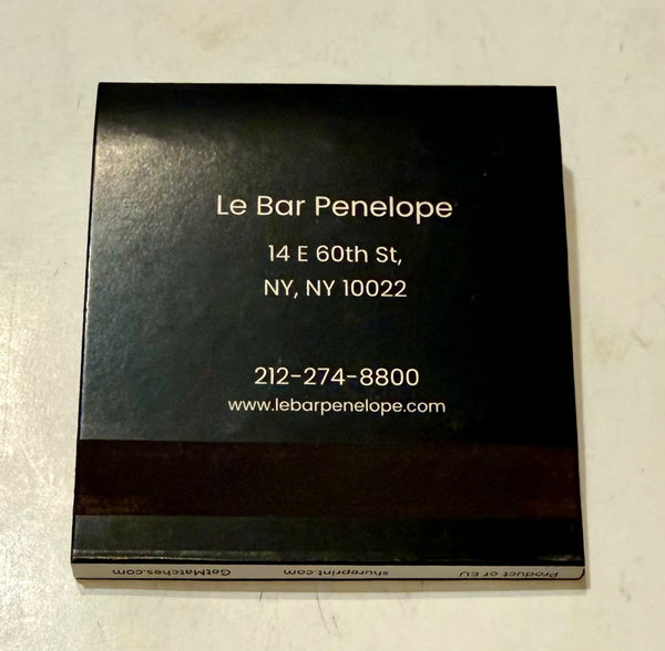 "Le Bar Penelope" Retro Feature Matchbook