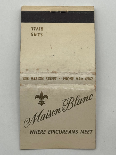 "Maison Blanc" Seattle, WA Vintage Feature Matchbook