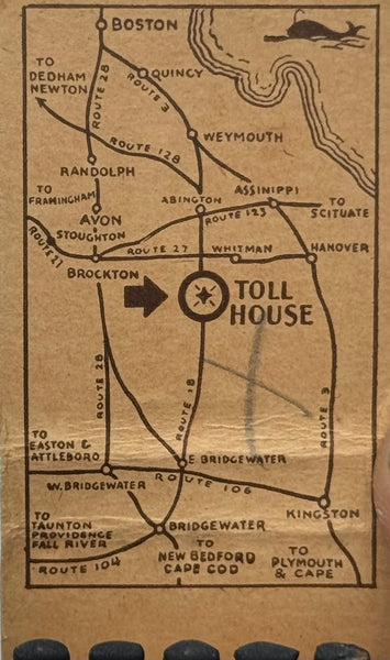 "The Toll House - Nestle's Toll House Cookies Origin" Brockton, MA Vintage Feature Matchbook