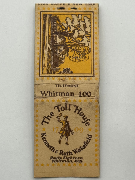 "The Toll House - Nestle's Toll House Cookies Origin" Brockton, MA Vintage Feature Matchbook