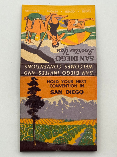 "San Diego Invites You" Vintage Feature Matchbook