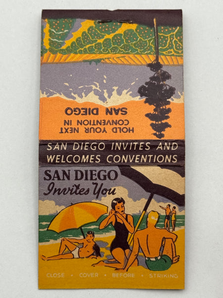 "San Diego Invites You" Vintage Feature Matchbook