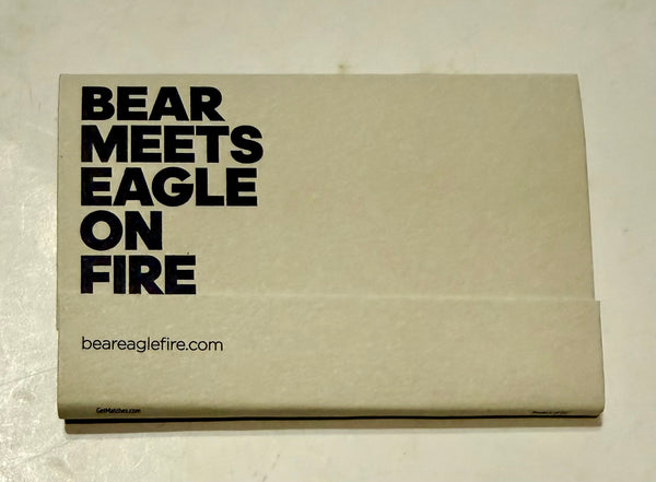 "Bear Meets Eagle On Fire" (Gray Version) 20 Strike Retro Feature Matchbook