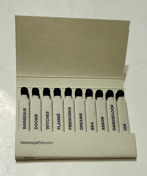 "Bear Meets Eagle On Fire" (Gray Version) 20 Strike Retro Feature Matchbook