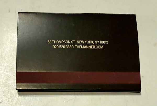 "The Manner" 20 Strike Retro Feature Matchbook
