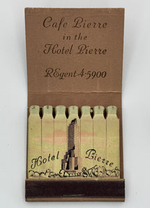"Hotel Pierre" New York, NY Vintage Feature Matchbook