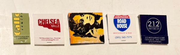 Lot of 5 Vintage NY/NJ 1990s Matchbooks