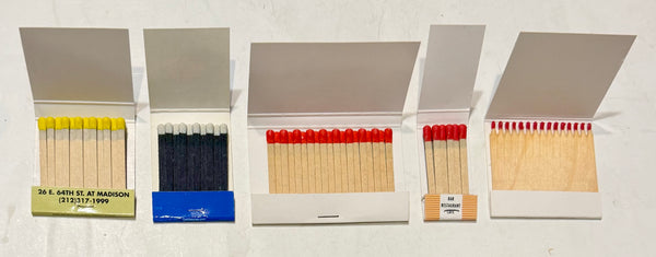 Lot of 5 Vintage NY 1990s Matchbooks