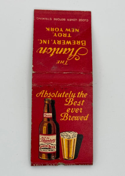 "Stanton Ale" Troy, NY Vintage Feature Matchbook