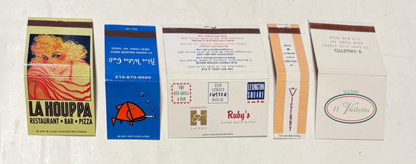Lot of 5 Vintage NY 1990s Matchbooks