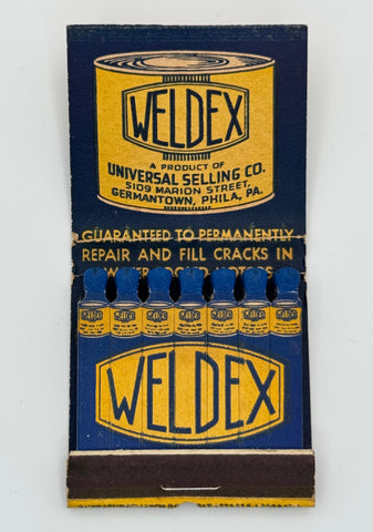 "Weldex" Vintage Germantown, PA Feature Matchbook