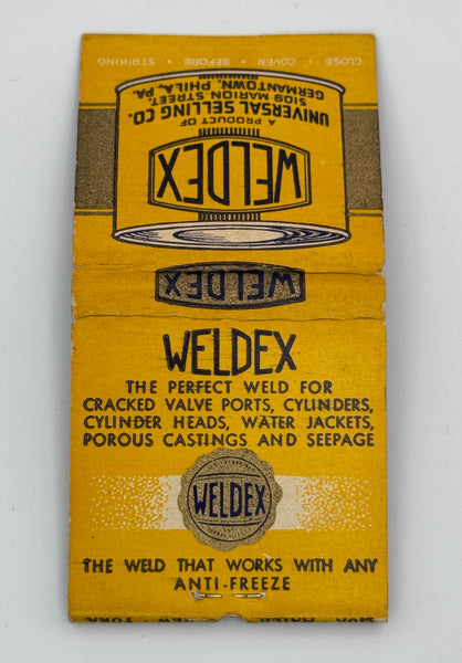 "Weldex" Vintage Germantown, PA Feature Matchbook