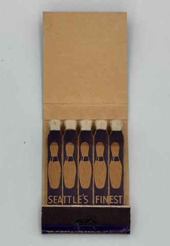 "Seattle Bowling Recreation" Seattle, WA Vintage Feature Matchbook