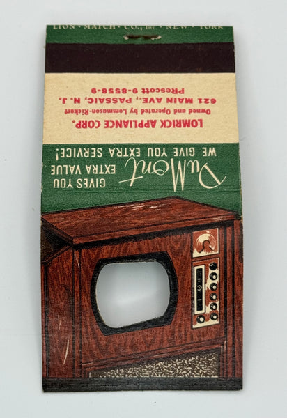"DuMont Television" Passaic, NJ KNOTHOLE Vintage Feature Matchbook