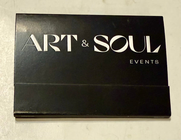 "Art & Soul Events" Wide Retro Feature Matchbook