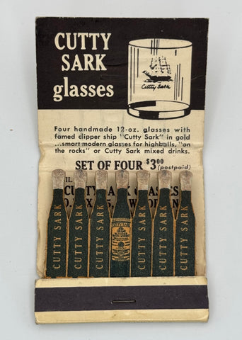 "Cutty Sark Scotch" Vintage Feature Matchbook