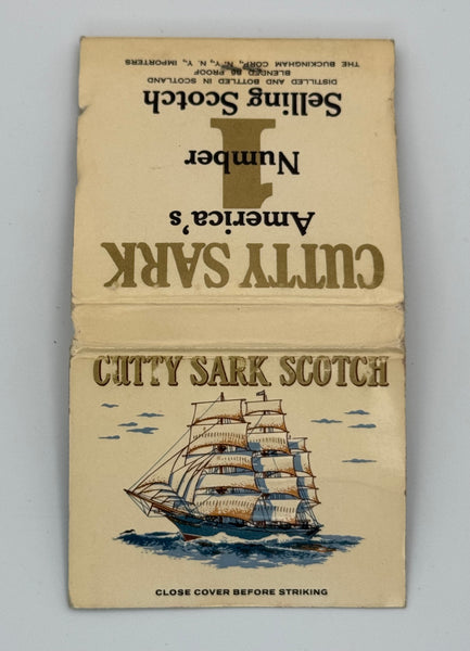 "Cutty Sark Scotch" Vintage Feature Matchbook