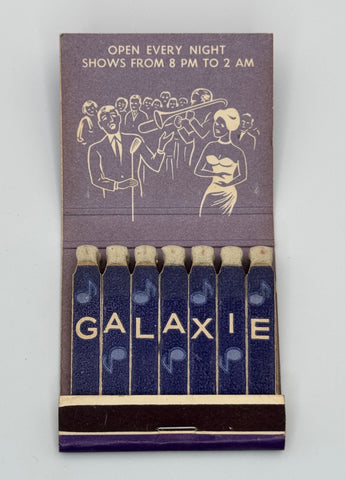 "Galaxie Night Club" San Francisco, CA Vintage Feature Matchbook