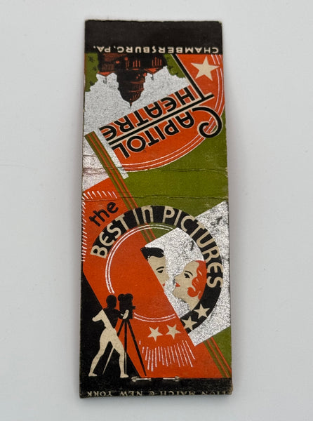 "Capital Theater" Chambersburg, PA Vintage Feature Matchbook