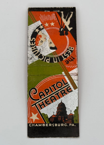 "Capital Theater" Chambersburg, PA Vintage Feature Matchbook