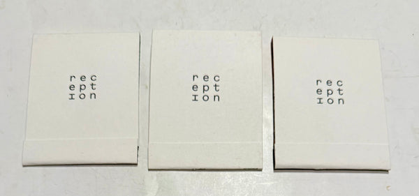 "RECEPTION " Giant Wood-Stem Matchbook (lot of 3)