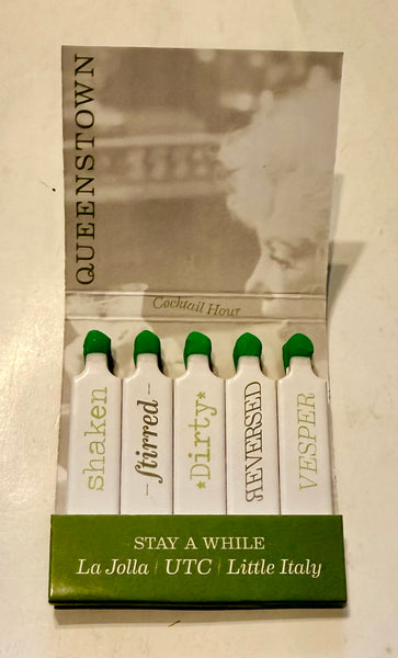 "Queenstown" Retro Feature Matchbook