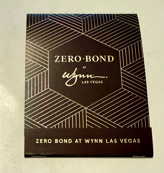 "Zero Bond at Wynn Las Vegas" Giant Retro Feature Matchbook