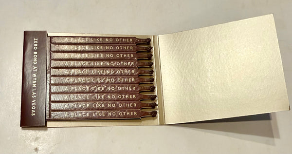 "Zero Bond at Wynn Las Vegas" Giant Retro Feature Matchbook