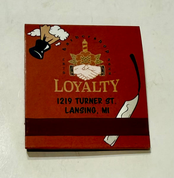 "Loyalty Barbershop" Retro Feature Matchbook