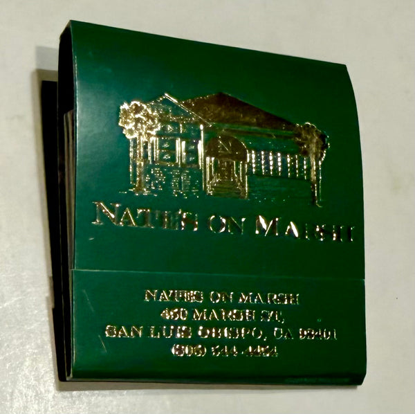 "Nate's On Marsh" Retro Feature Matchbook