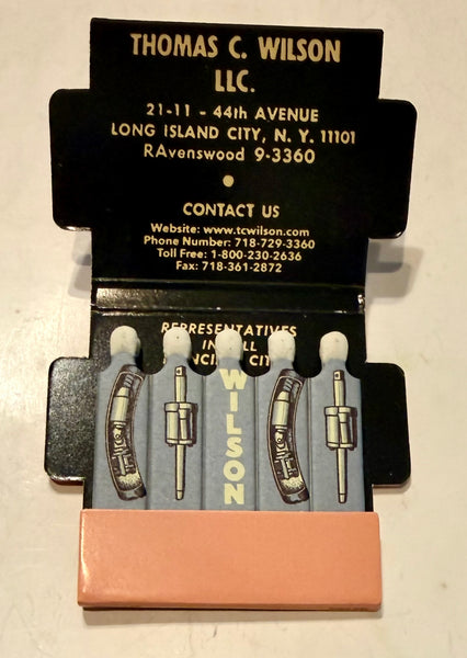 "Wilson Tube Maintenance" Retro Feature Matchbook w/ Contour Cover