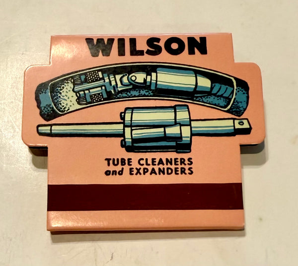 "Wilson Tube Maintenance" Retro Feature Matchbook w/ Contour Cover