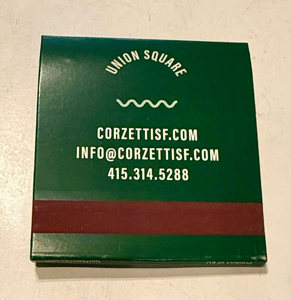 "Corzerri Bar Italiano" Retro Feature Matchbook