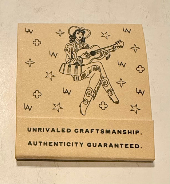 "Leather & Vodka" Retro Feature Matchbook